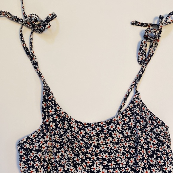 Tiered Floral Tie Strap Dress Shein Small - Picture 3 of 6